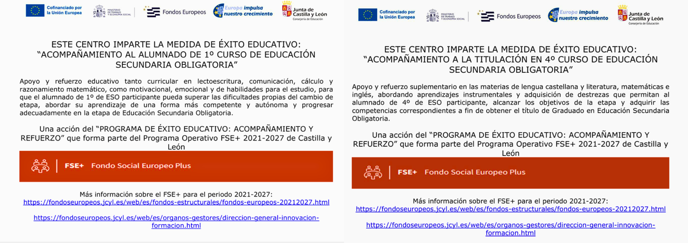 Programa para la mejora del éxito educativo 